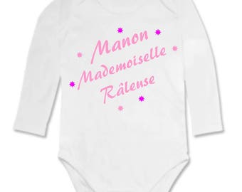 Bodysuit grouchy Miss personalized with name