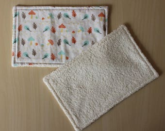 Wipe lavagle "large" - mushroom pattern, nut and leaf - 21 x 13.5 cm