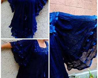 Mexican vintage cotton blouse,gauze mexican blouse