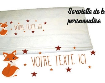 LITTLE FOX 50 X 100 personalized bath TOWEL