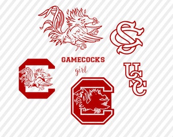 south carolina gamecocks svg file, sc gamecocks logo digital file, cricut file, silhouette files, svg cutting files, dxf file