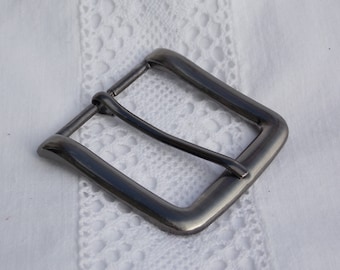 Belt buckle for belt 4 cm or 40 mm anthracite metal