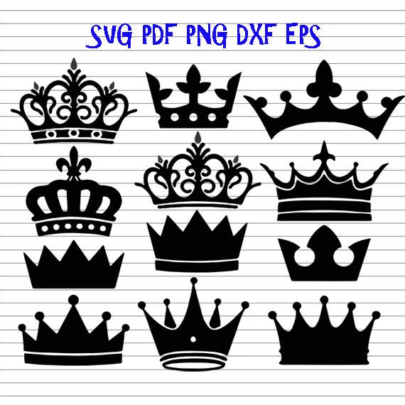 Crown svg file Crown clipart Queen crown King crown Cut
