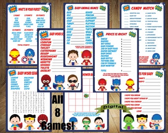 Superhero baby shower games coed baby shower games couples