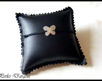 Black Butterfly link bracelet 925 sterling silver
