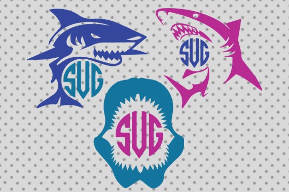 Download Shark svg Shark Monogram svg Shark Cricut Shark monogram