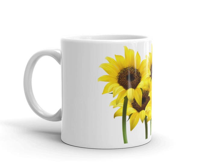 Sunflowers Coffee Mugs for Coffee Lovers, Gifts for Teachers, Mom, Friend, Grandma, Ceramic, Girls, Women, CoffeeShopCollection