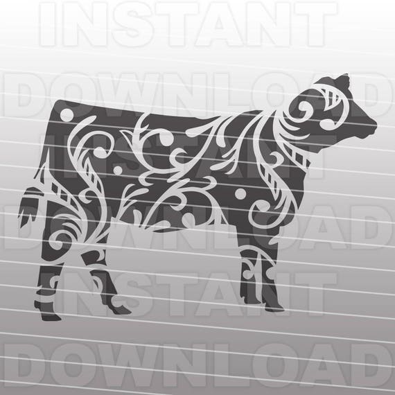 Download Fancy Decorative Ornate Show Heifer SVG File,Cattle SVG ...