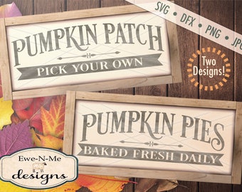 Pumpkin svg - Pumpkin Patch Sign svg - Pumpkin Pie Sign svg - autumn svg bundle - fall svg bundle - Commercial use svg, dfx, png and jpg