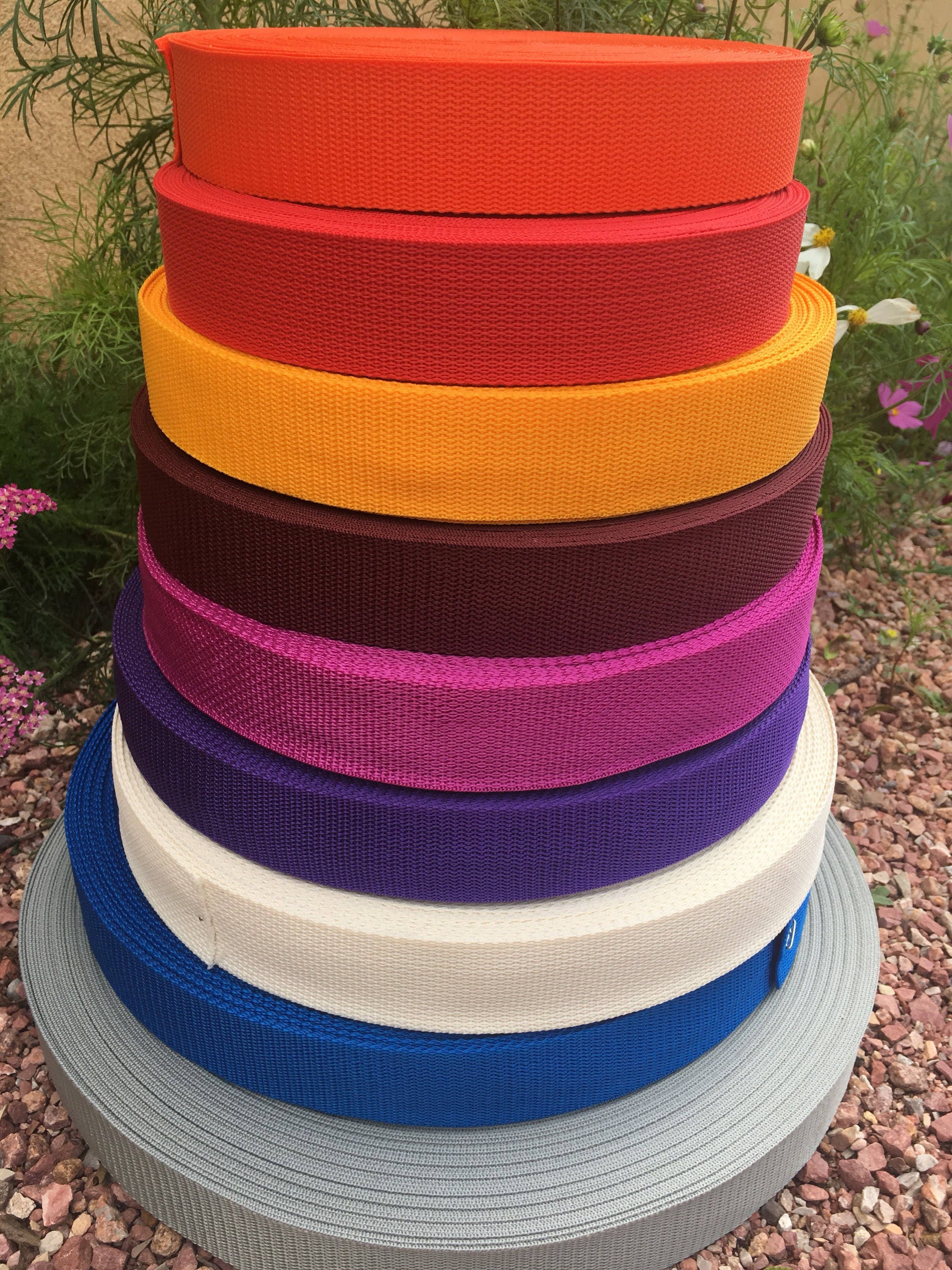 1 12 Wide Polypropylene Webbing By The Yard 17 Colors To Choose