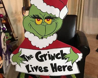 Grinch door decor | Etsy