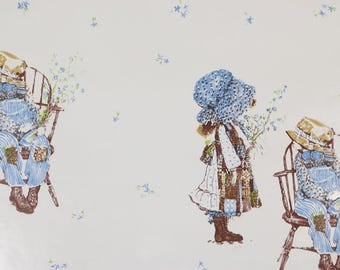 1970s Vintage Wallpaper Holly Hobbie Contact Paper Peel and Stick by the Yard