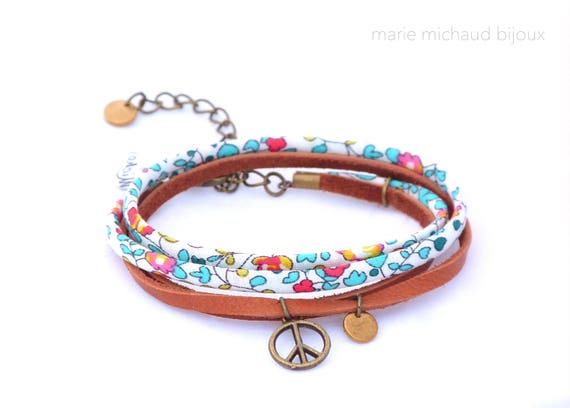Liberty bracelet,Wrap bracelet,Colorful bracelet,Textile bracelet,Textile jewelry,Liberty jewelry,Liberty wrap bracelet,Double wrap bracelet