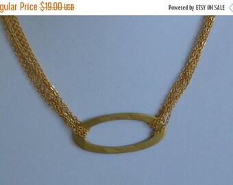 ON SALE Pretty Vintage Gold tone Chain Link Choker Necklace