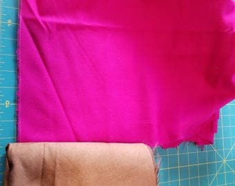 Jewel Tone Fuschia Pink Wool Challis just over 3yd