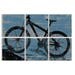 Large Mountain Bike Wall Art Bicycle Art Print for Boys Room