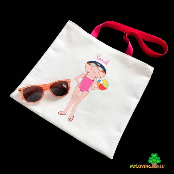 Pool party favors | summer beach party | birthday favors bags | personalized cruise vacation gift | swim tote bags for kids Il_570xn