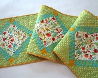 Quilted table runner | Etsy