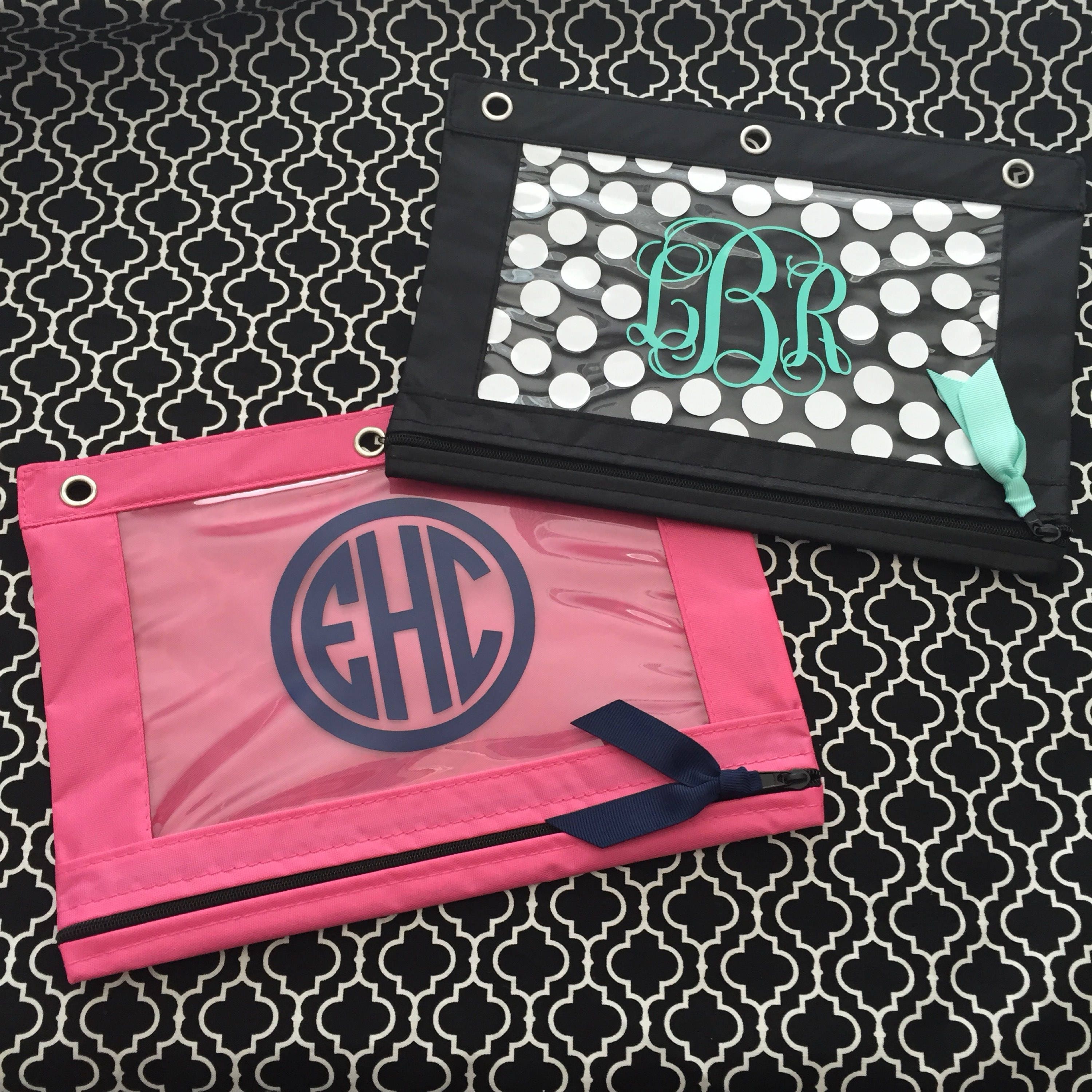 Personalized plastic Pencil Binder Pouch Kids Back to school