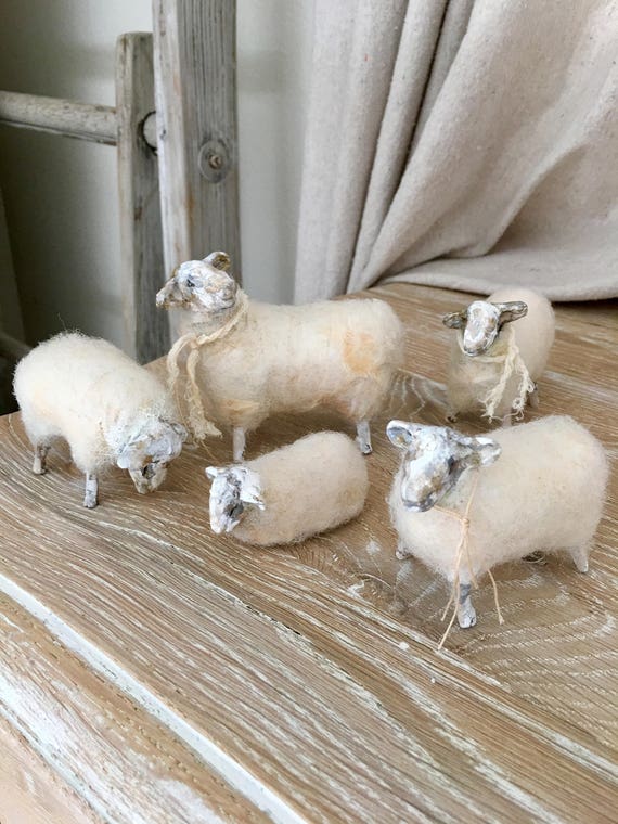 Handmade felted wool carta pesta sheep by Burlap Luxe on Hello Lovely