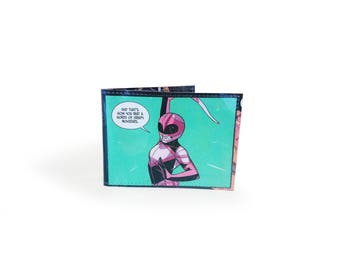 Power Rangers Oyster Card Holder - Upcycled Marvel Comic in Vinyl