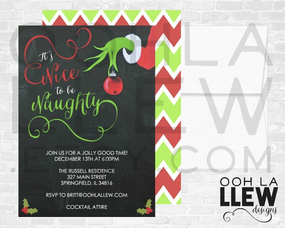 Grinch Holiday Party Invitation