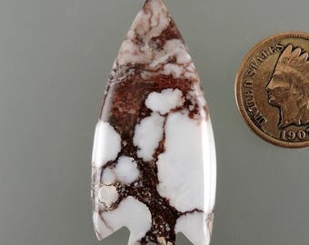 Wild Horse Magnesite Arrowhead, Wild Horse Arrowhead Cab, Magnesite Arrowhead Cab, Wild Horse Arrowhead, Pendant, Gift, C2419, 49erMinerals