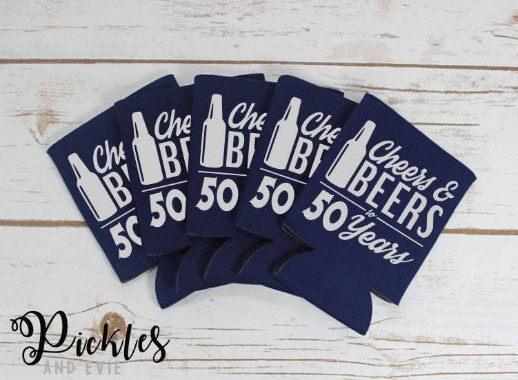 Download Cheers & Beers Decal, 50th Birthday Drink Huggers DIY ...