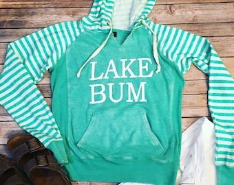 Free Shipping - Lake Bum - summer sweatshirt - hoodie - lake