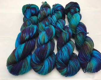 Jimmy Sock, Hand Dyed Yarn. Sock Yarn, HauteKnitYarn, Superwash Merino, Nylon, Fingering weight, Hand Dyed, Simple Sock, The Impossible