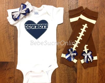 Dallas Cowboys Bodysuit Headband & Leg Warmers