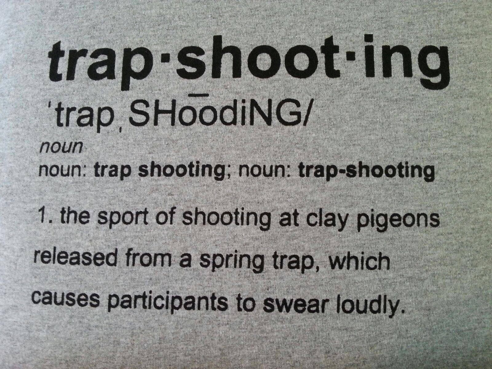 Trapshooting Funny Definition Swearing Tshirt Vest Clay