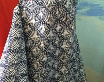Breastfeeding nursing cover up apron like hooter hider blue shells