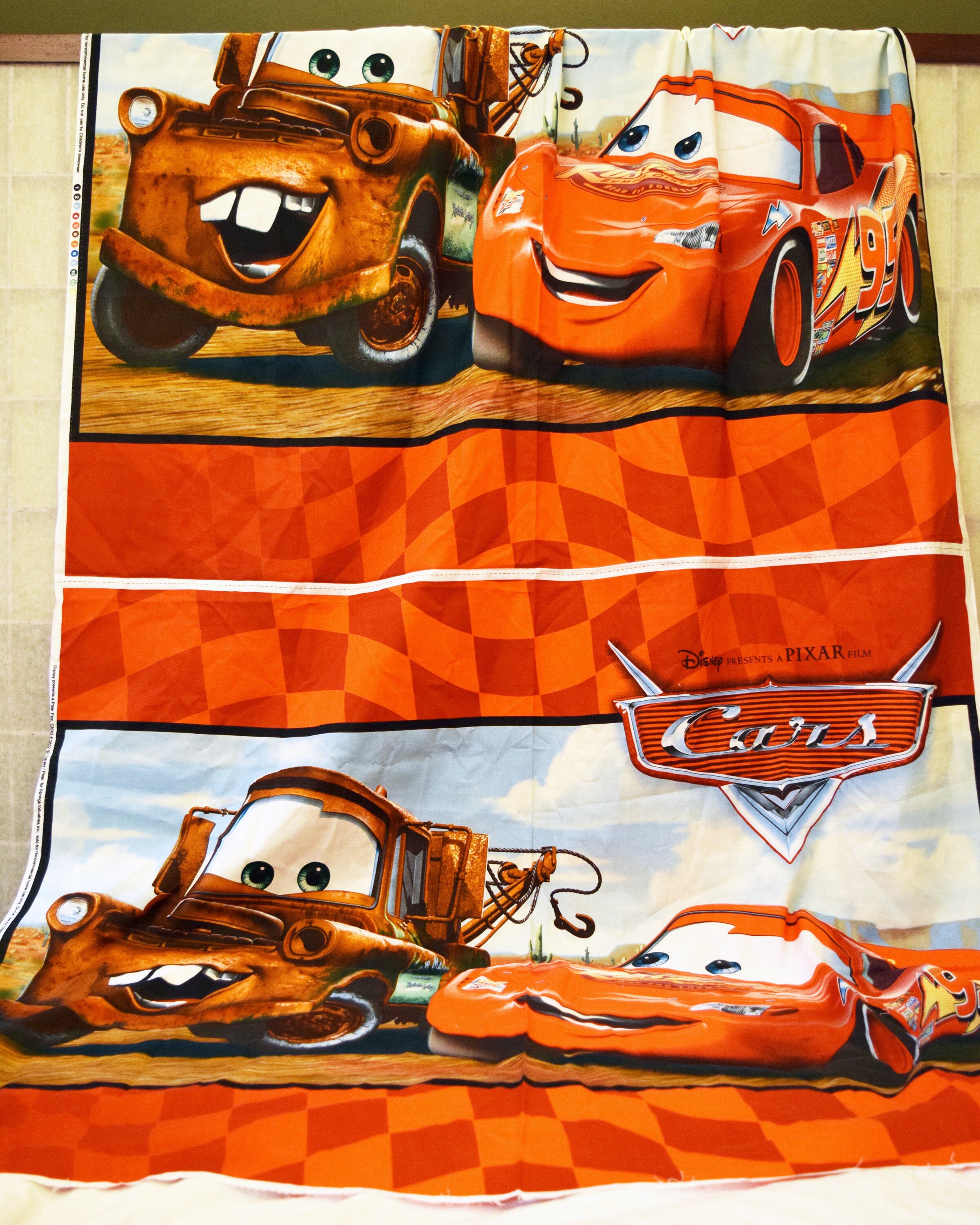 Disney Cars Cut And Sew Fabric 5852 Panels Pixar For Quilt Or Wall   Il Fullxfull.1326639528 Ha0w 