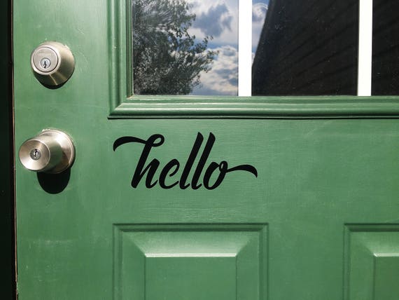 Front Door Vinyl Hello