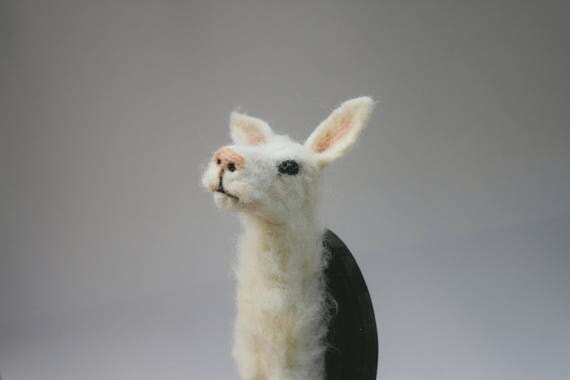 SALE - Small Alpaca Faux Taxidermy