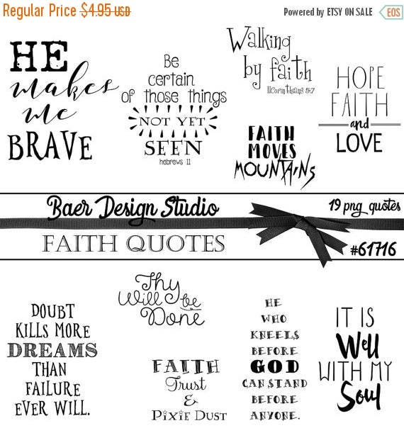 ON SALE Printable Quotes Faith Quotes Digital Word Art