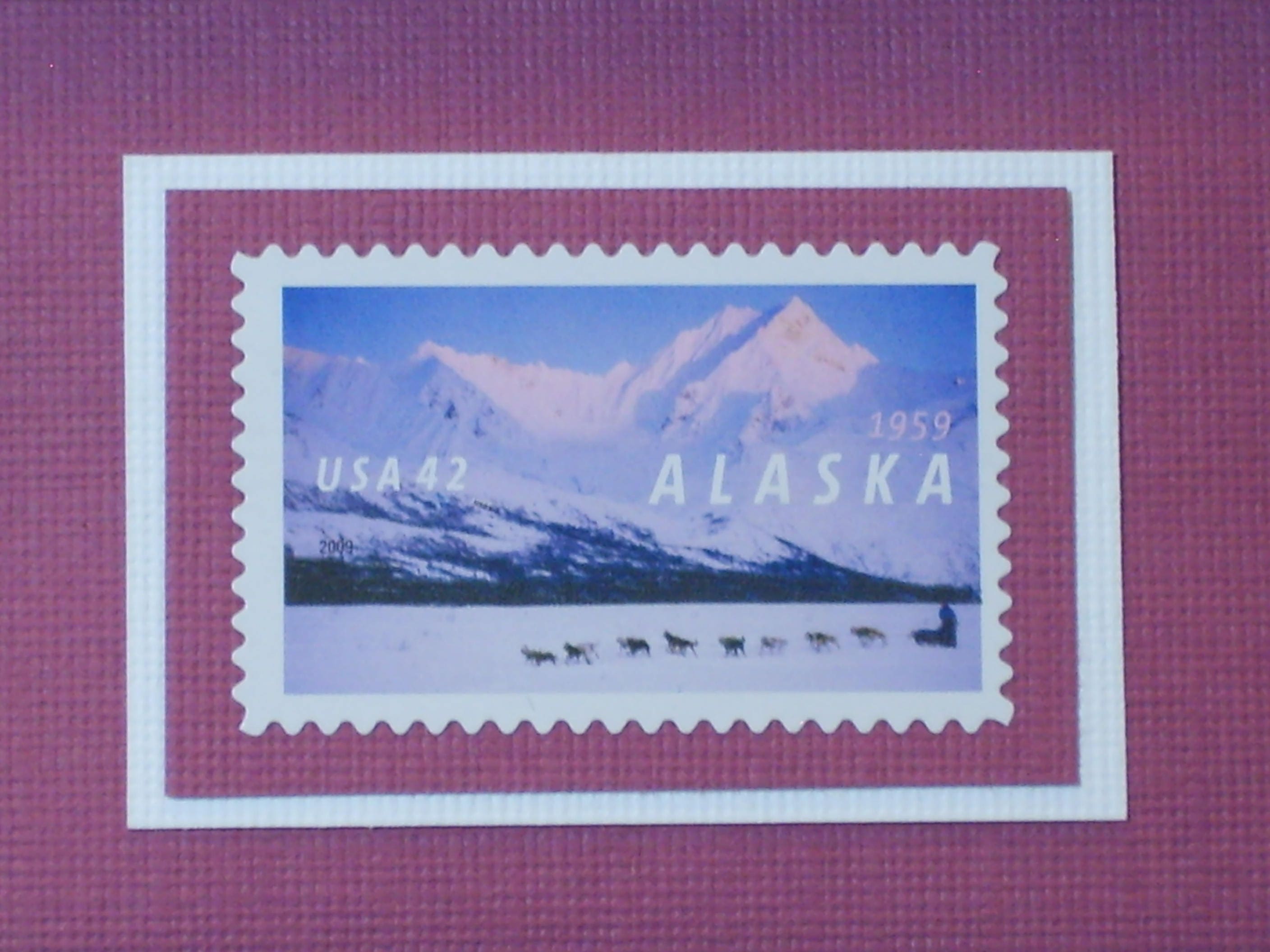 Alaska's 50th Anniversary of Statehood Framed Postage