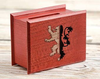 Red Wedding music - The Rains of Castamere cover - Lion of House Lannister - Game of Thrones inspired handmade music box with paper strip