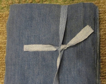 8 inch pre-cut denim squares set of 10