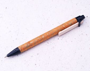 Eco friendly recycled paper pen orange / orange pen / pretty pen / ball point pen / unique pen / eco pen / cute pen