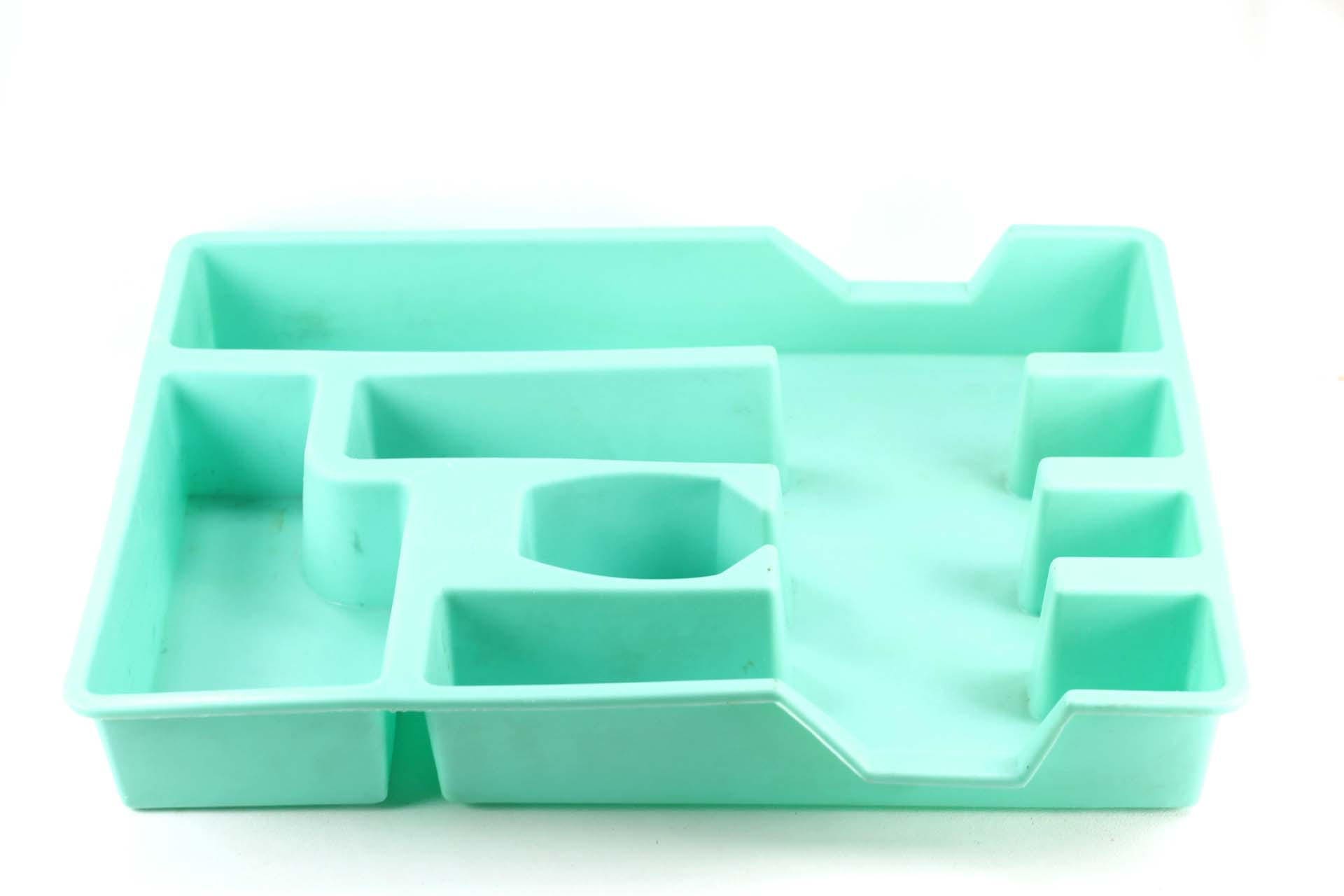 Vintage Aqua Silverware Tray for the Kitchen Drawer Loma