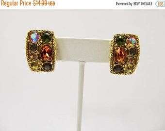 ON SALE JOAN Rivers Colorful Rhinestone Earrings Item K # 305