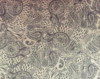Tan and Brown paisley