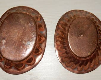 Swedish copper molds/ set of 2 / lovely / vintage