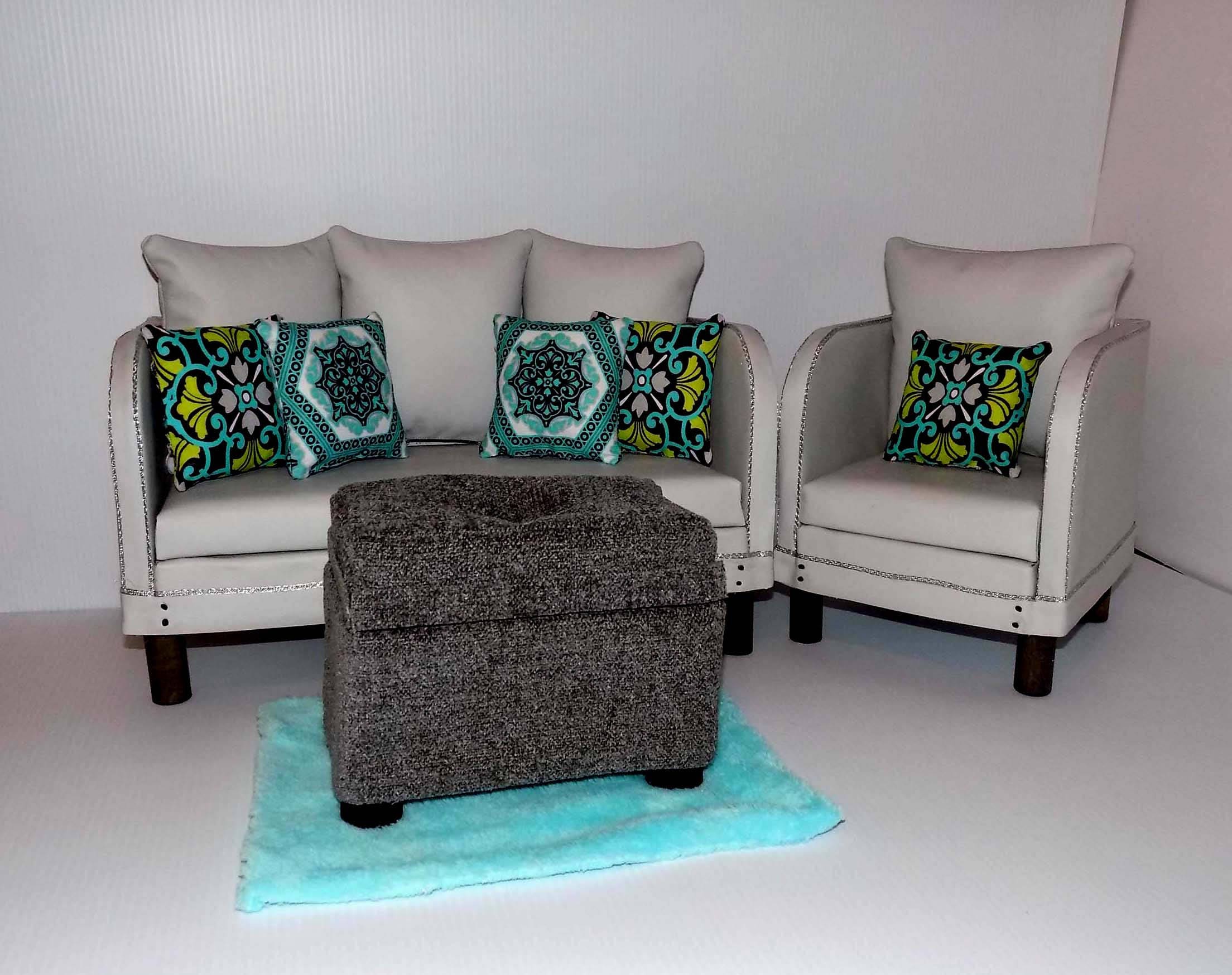 SALE American Girl Doll Furniture Genuine Leather Set