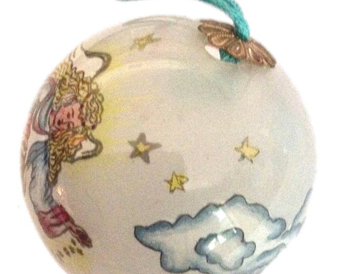 Li Bien Angel Christmas Handpainted Ornament, Glass Bulb Art With Keepsake Box, Inside Painted Ornament, Christmas Tree Decor, Chinese