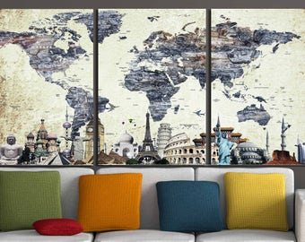Wall Art World Map world map wall art | etsy Wall Art World Map world map wall art | etsy