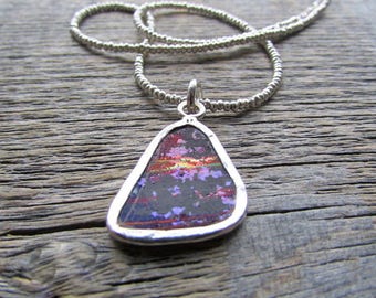 Roman Glass Pendant Necklace, Roman Glass Necklace, Purple Pendant, Ancient Roman Glass, Ancient Jewelry, Gift For Her, Gift For Mom