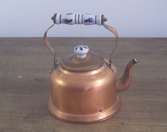 Vintage French CopperTeapot or Kettle.